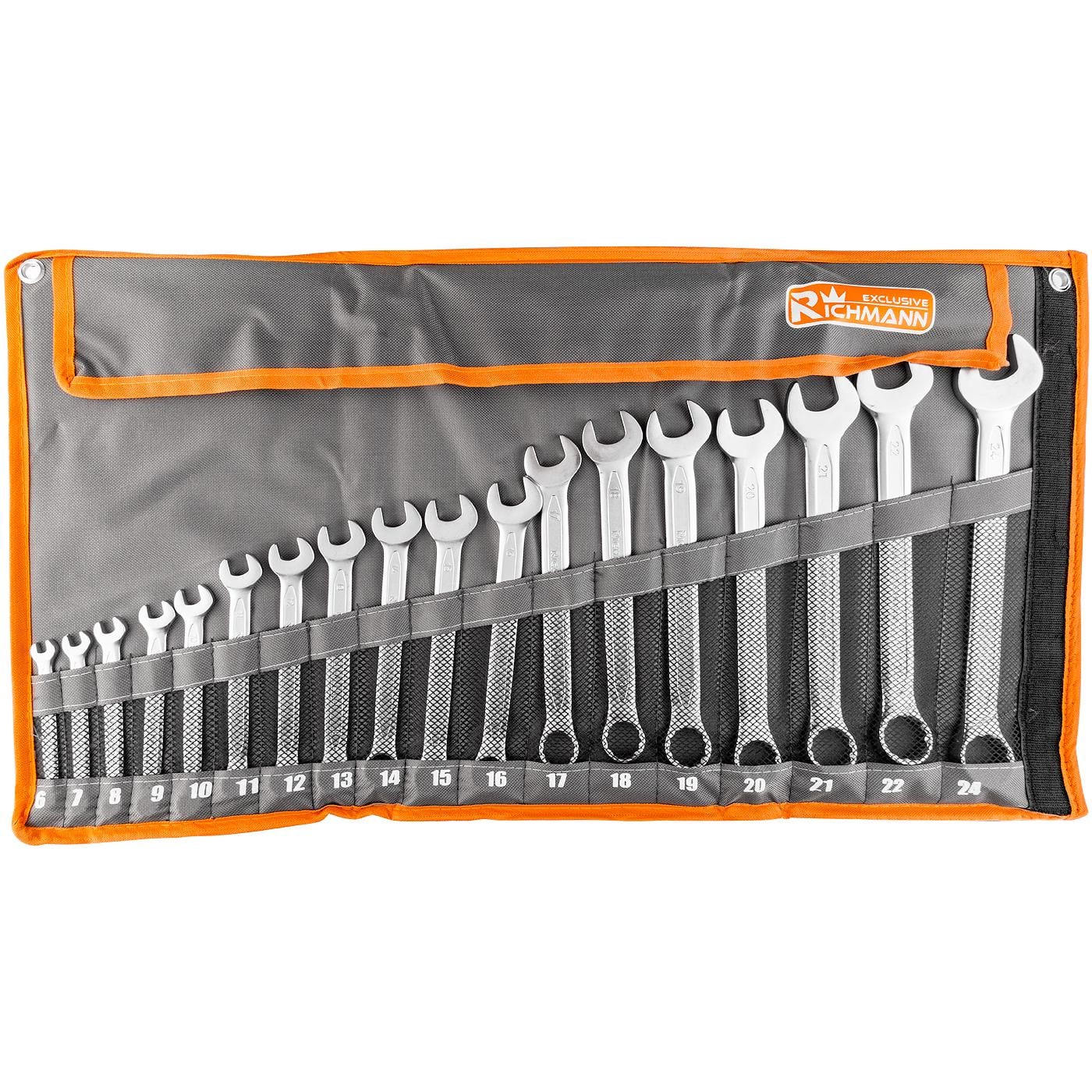 Набор ключей рожково-накидных Richmann в чехле 18 шт. 6-24 мм (C8343)