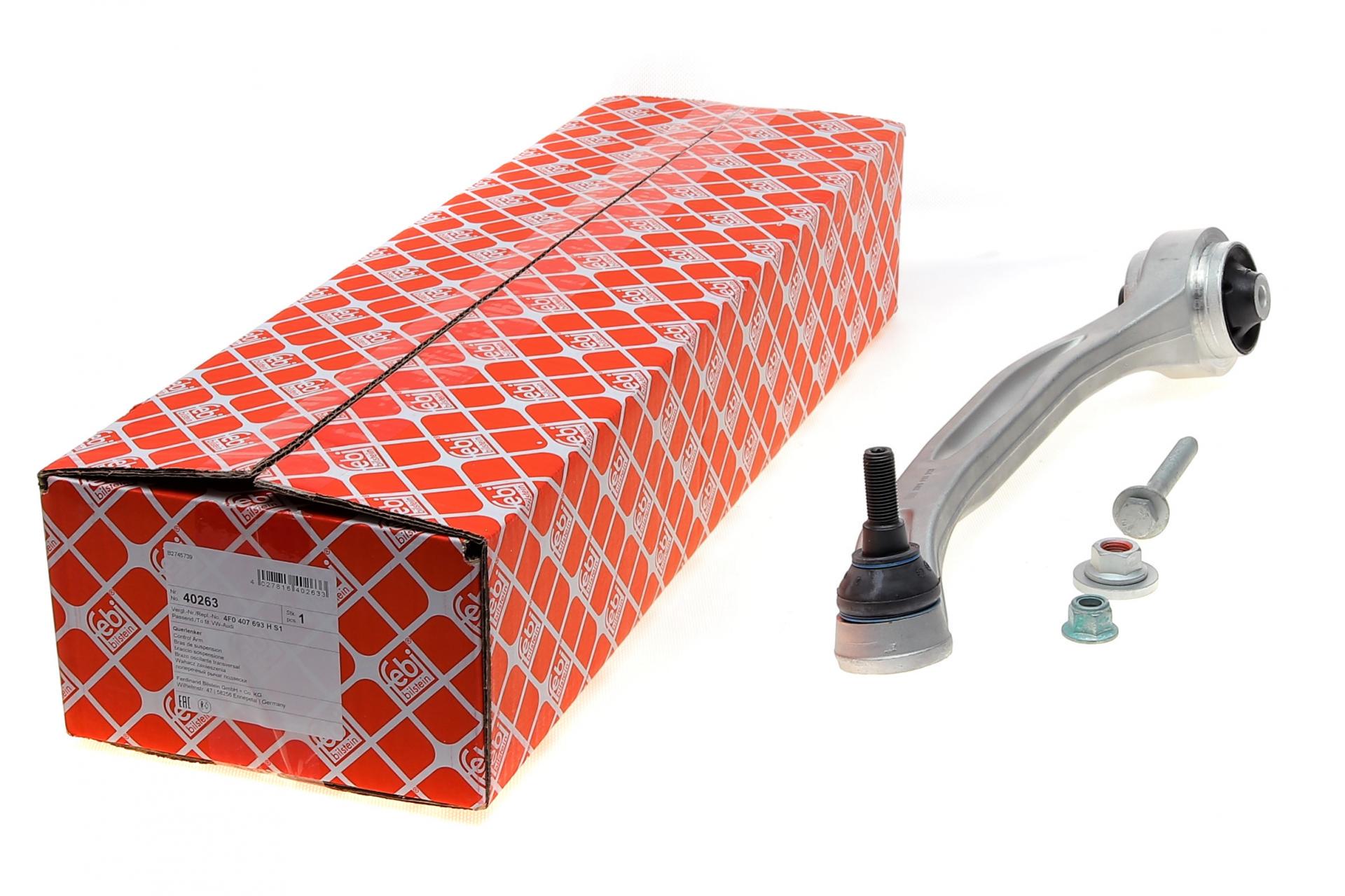 Важіль підвіски FEBI BILSTEIN передній/знизу/ззаду L Audi A6 04-11 з болтом та гайкою (40263)