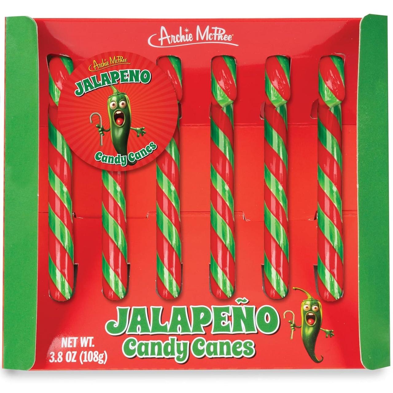 Леденцы-трости Archie McPhee Jalapeno Candy Canes 108 г (2825430705)
