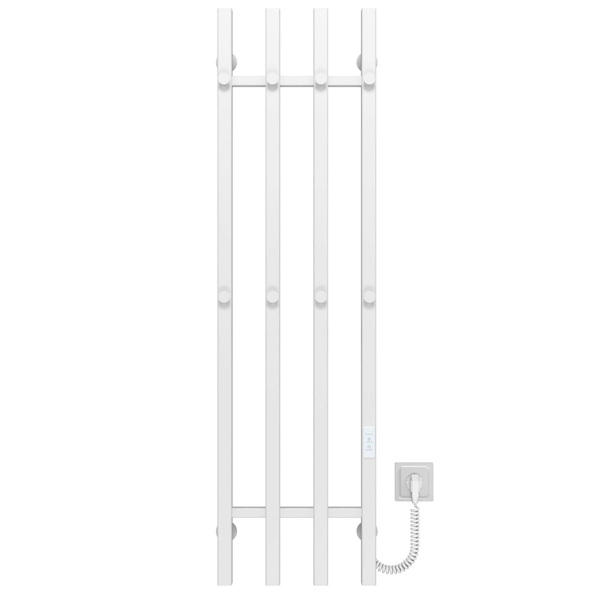 Полотенцесушитель электрический Deffi Split П4 WD04 нержавеющая сталь 300х1200 мм Белый (A.SP.120.30.4.EWR4)