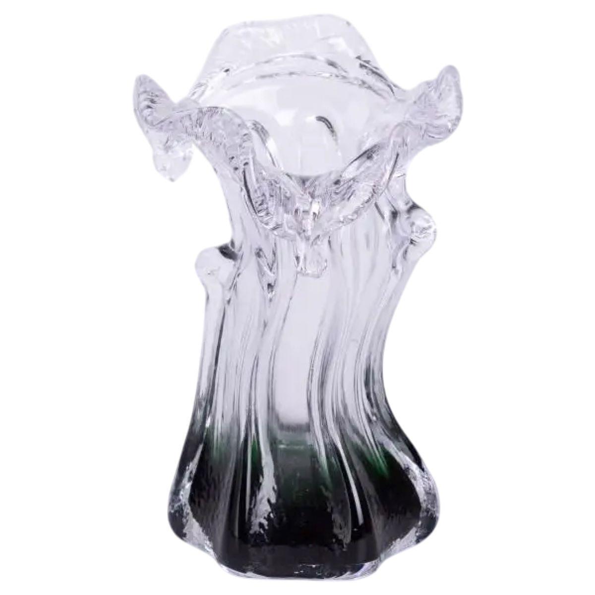 Ваза скляна фігурна для квітів Light House 100 мл 15,5 см Зелений (LG-20220)