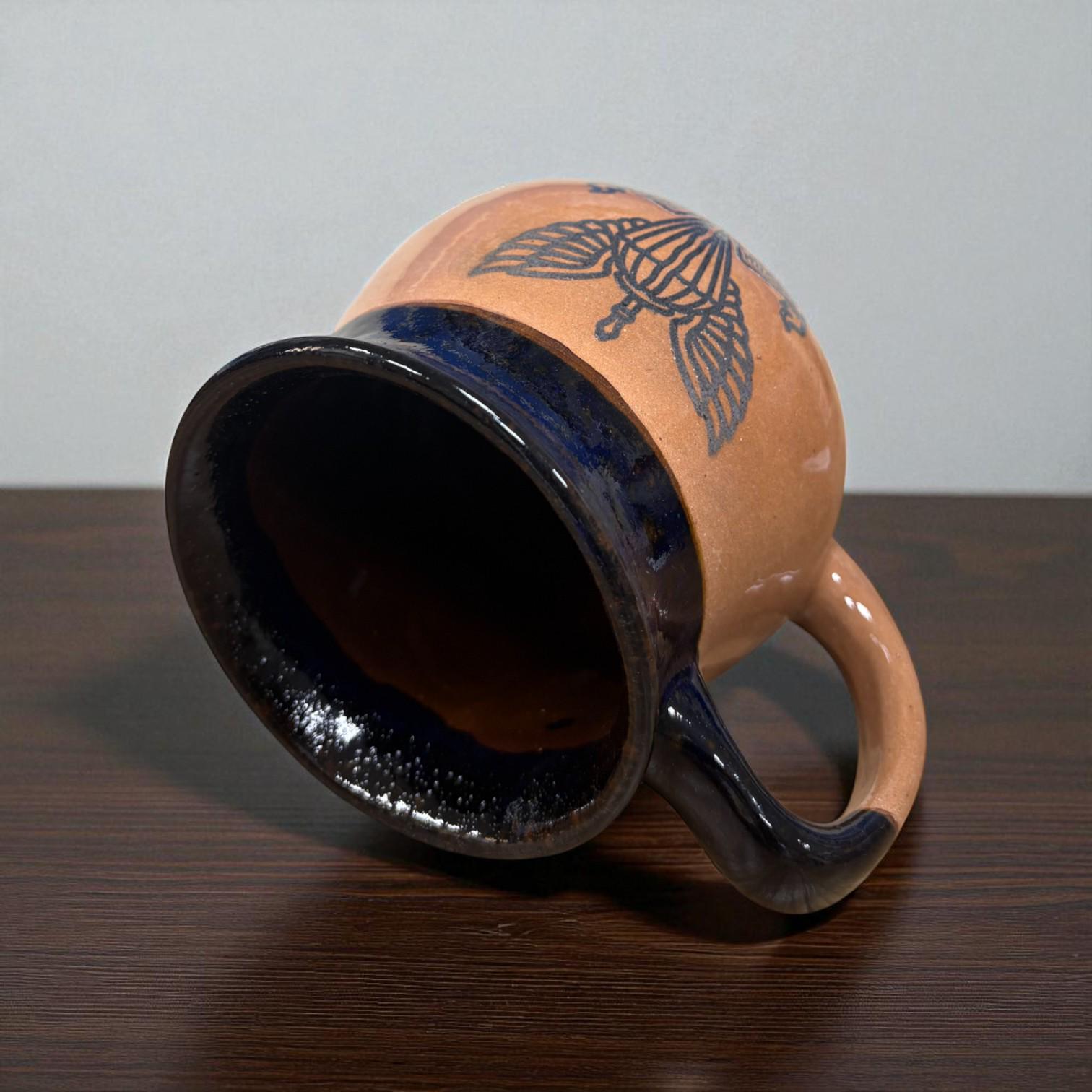 Чашка ДШВ ручная работа 450 мл Синий (28926819) - фото 3 Чашка ДШВ ручная работа 450 мл Синий (28926819) - фото 3