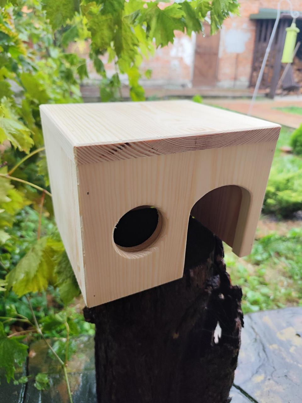 Домик для гызунов на пол Эмма из древесины 21х17х16 см Бежевый - фото 2 Домик для гызунов на пол Эмма из древесины 21х17х16 см Бежевый - фото 2