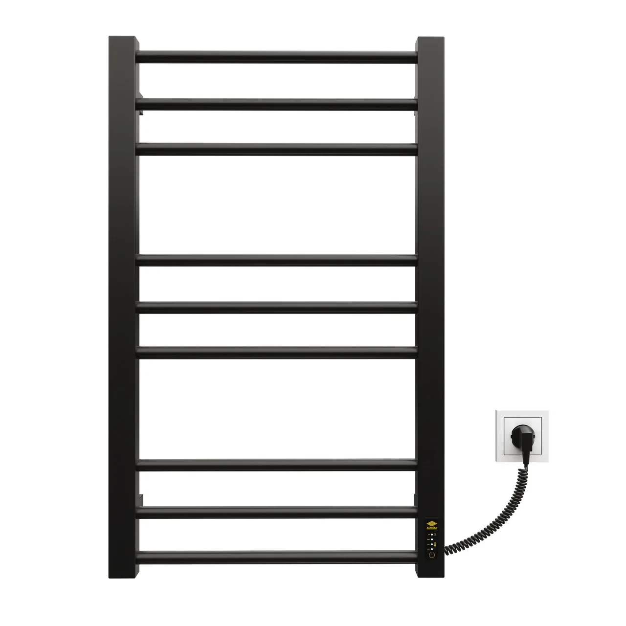 Полотенцесушитель электрический KOSSER Стэп ER с таймером 800х500 мм Черный - фото 2 Полотенцесушитель электрический KOSSER Стэп ER с таймером 800х500 мм Черный - фото 2