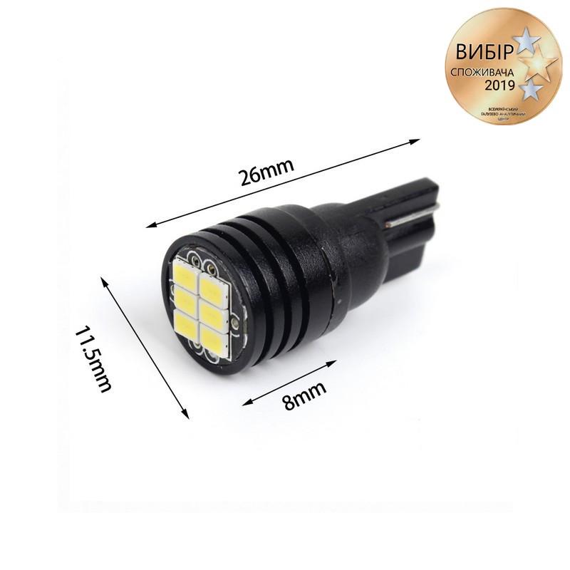 Лампи світлодіодні Carlamp T10 W5W Canbus 210 Lm 6000 K (T103020) - фото 7 Лампи світлодіодні Carlamp T10 W5W Canbus 210 Lm 6000 K (T103020) - фото 7