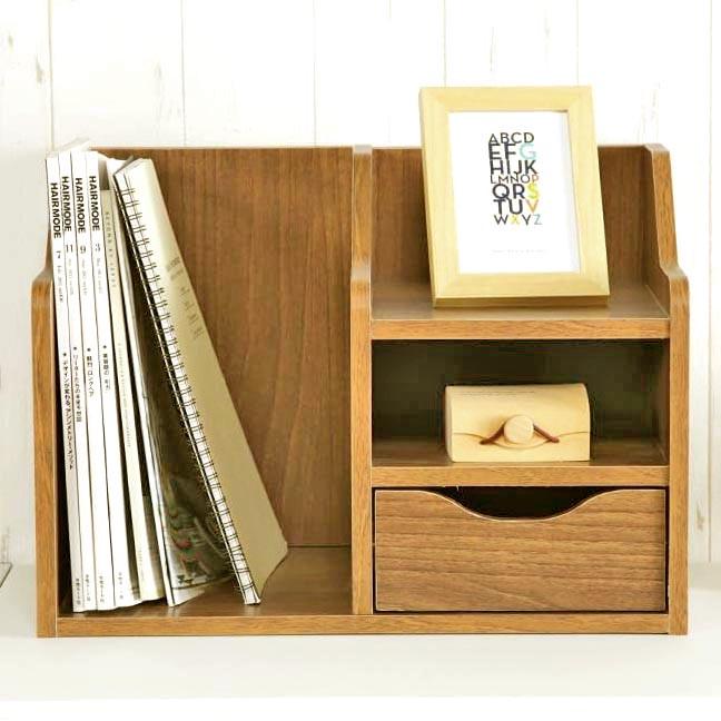 Полка книжная настольная из дерева Альфен Сиена (КПА-026305)