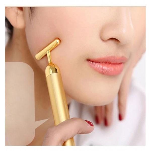 Вибромассажер для лица Revoskin Energy Beauty Bar ионный Gold - фото 7
