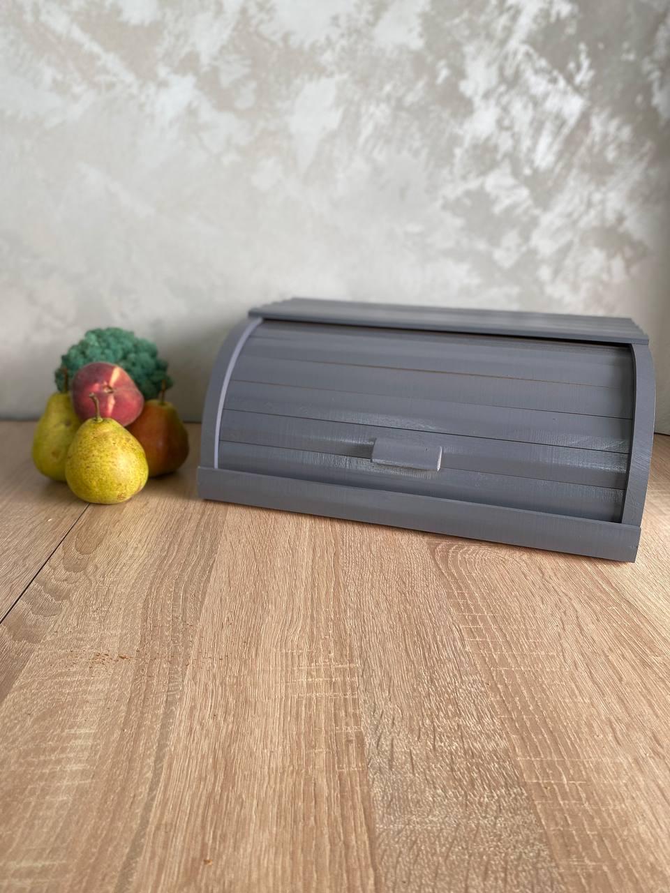 Хлебница деревянная Серый (1978840498) - фото 4 Хлебница деревянная Серый (1978840498) - фото 4