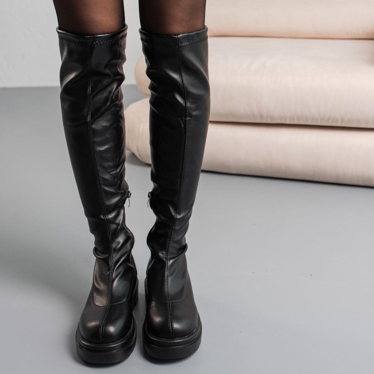 Ботфорти жіночі Fashion р. 40 25,5 см Чорний (3853) - фото 2 Ботфорти жіночі Fashion р. 40 25,5 см Чорний (3853) - фото 2