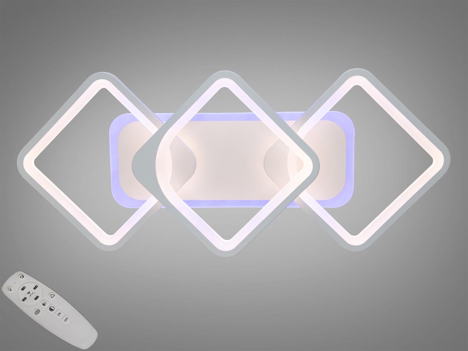Люстра потолочная LED/пульт димер/75W Белый (8060/2+1WH LED 3color dimmer)