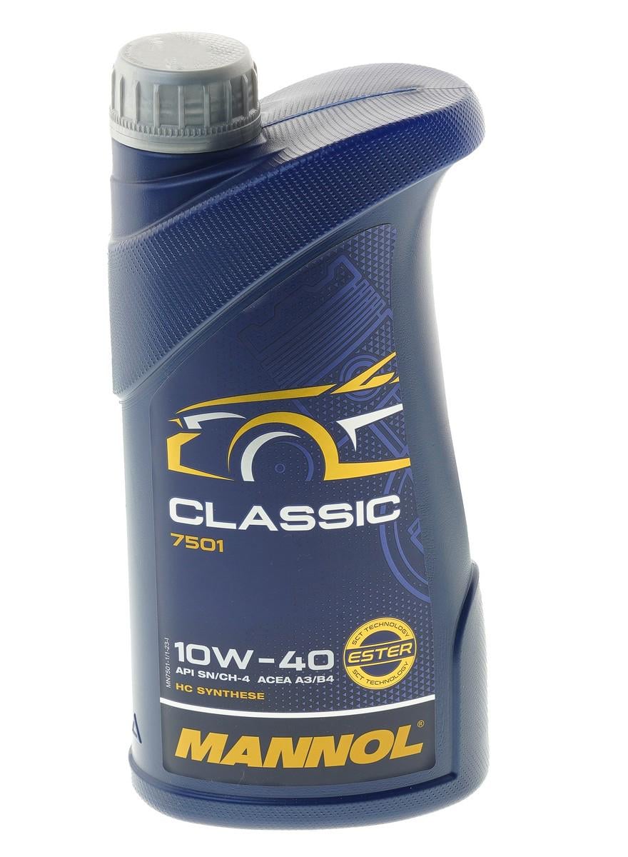 Смазка для 4-х тактных двигателей MANNOL CLASSIC 10W-40 полусинтетика 1 л (смаз213)