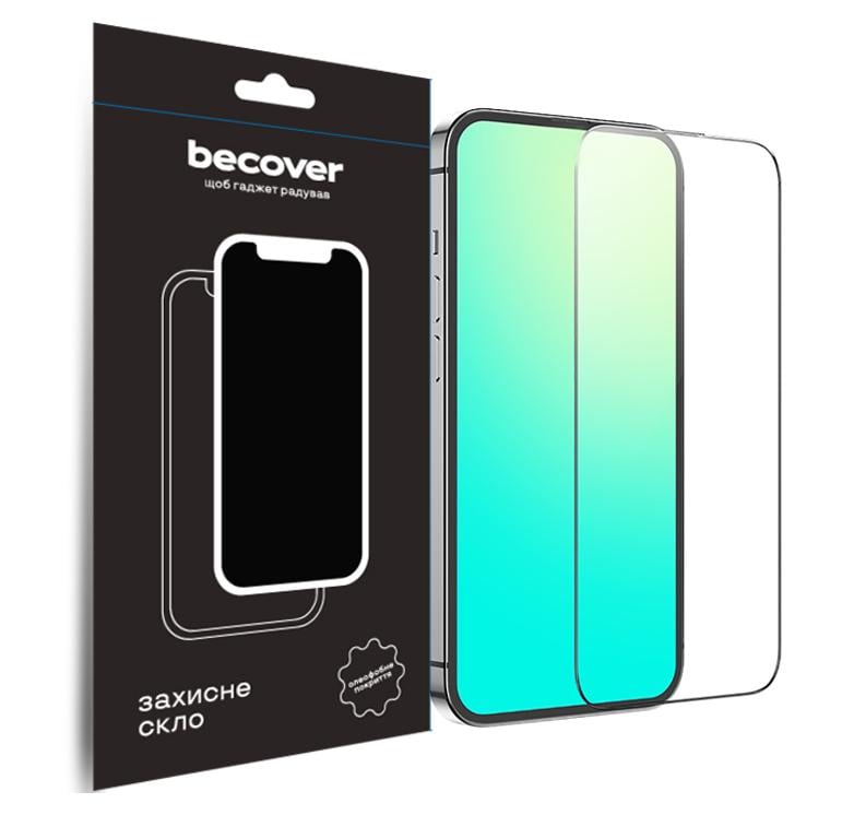 Захисне скло BeCover для Apple iPhone 15/15 Pro Black (709719)