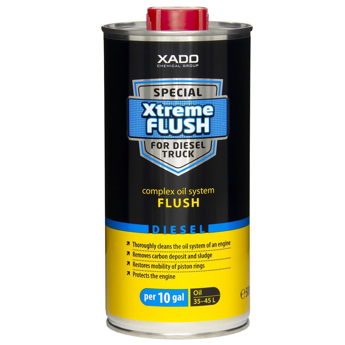 Очисник оливосистеми комплексний XADO Xtreme Flush for Diesel Truck 500 мл