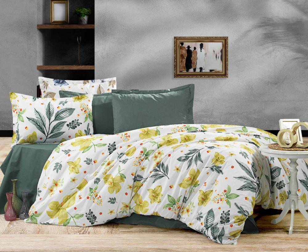 Комплект постільної білизни Оазис cotton полуторний Зелений