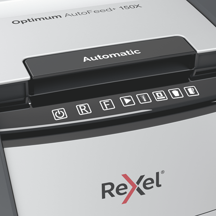 Шредер Rexel Optimum AutoFeed+ 150X 4х28 мм 150 аркушів 44 л (2020150XEU) - фото 3