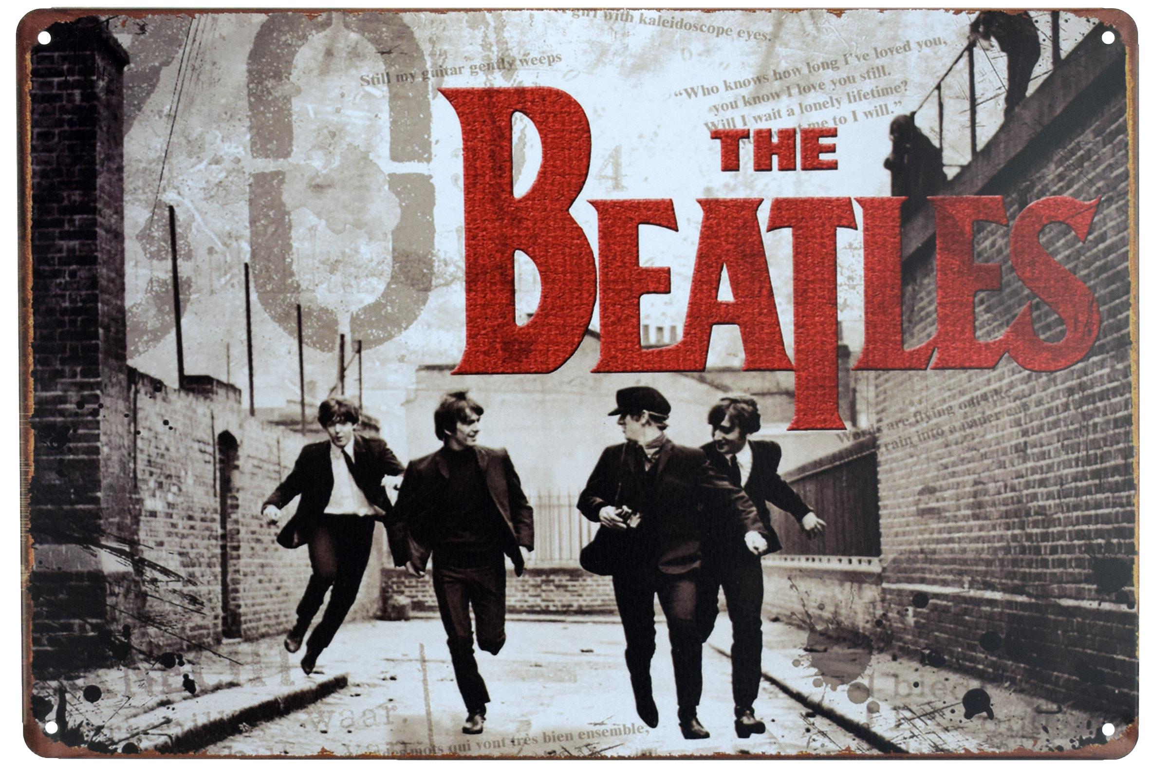 Табличка металлическая The Beatles Вечер Трудного Дня 20x30 см