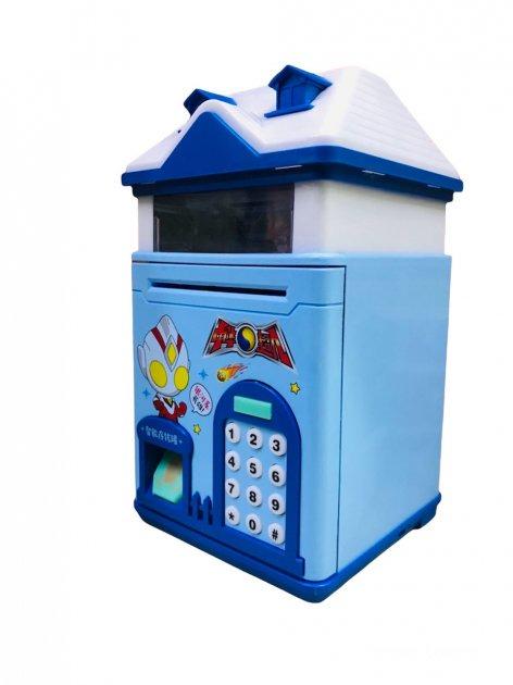 Копилка детская электронная EL-510-8 Elite музыкальная с отпечатком пальца Голубой