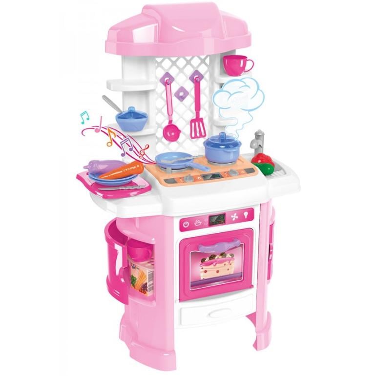 Детский игровой набор ТехноК Кухня с посудой и паром 81 см (28443821)