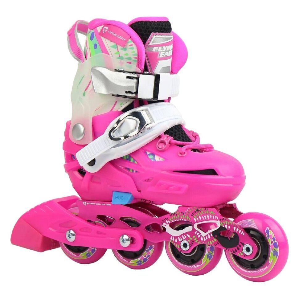 Ролики детские Flying Eagle S6S Junior р. 28-32 Pink