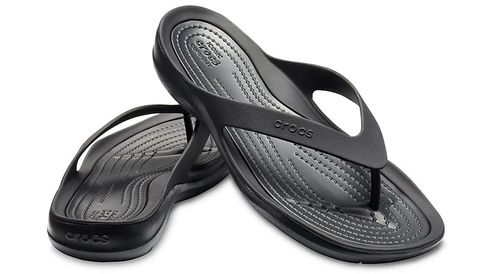 В'єтнамки жіночі Crocs Women's Swiftwater Flip Black р. 37-38 Чорний (23717)