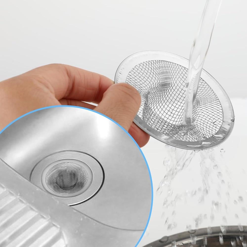 Сітка-фільтр для раковини з нержавіючої сталі проти засмічення 5 шт. Сріблястий (3000003808) - фото 4 Сітка-фільтр для раковини з нержавіючої сталі проти засмічення 5 шт. Сріблястий (3000003808) - фото 4