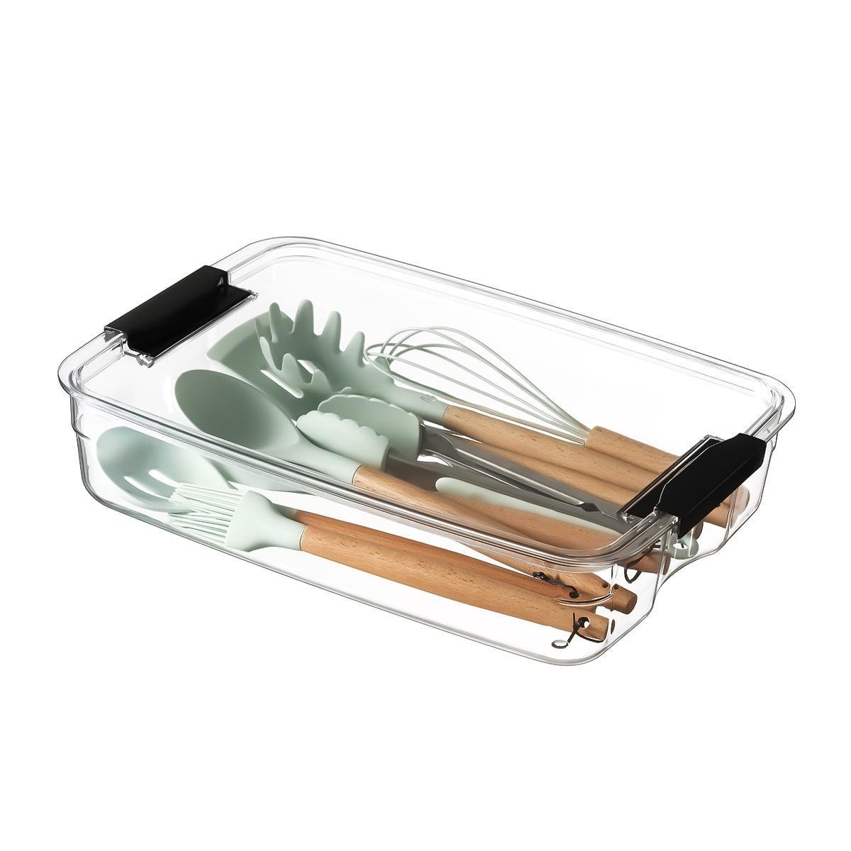 Ящик с крышкой МВМ MY HOME M Прозрачный (FH-35 M T) - фото 4 Ящик с крышкой МВМ MY HOME M Прозрачный (FH-35 M T) - фото 4