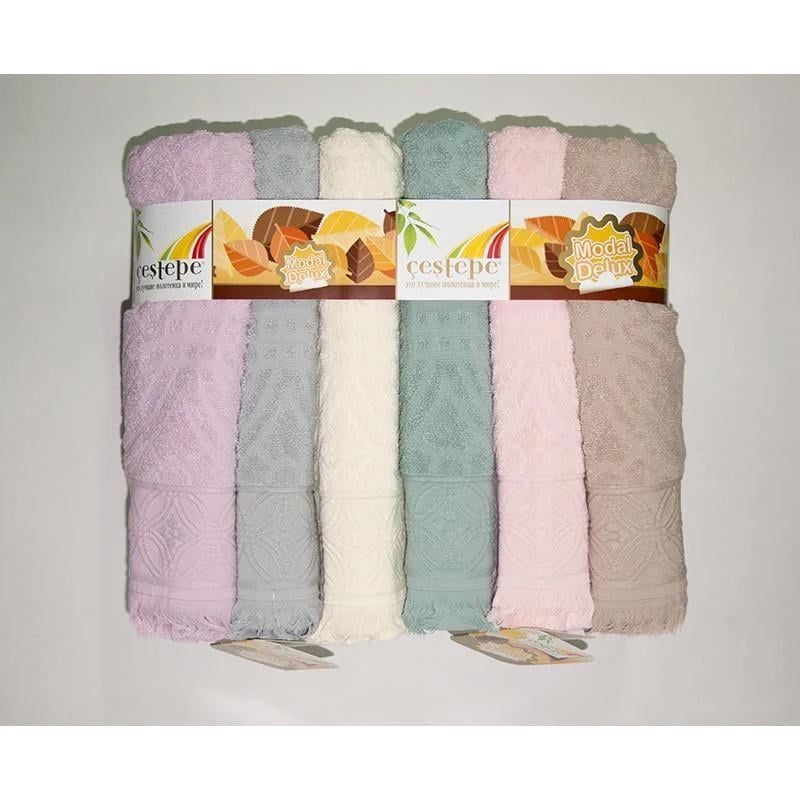 Набор полотенец Cestepe Cotton Delux жаккард Geometrik Sacakli 50х90 см 6 шт. (10738155)
