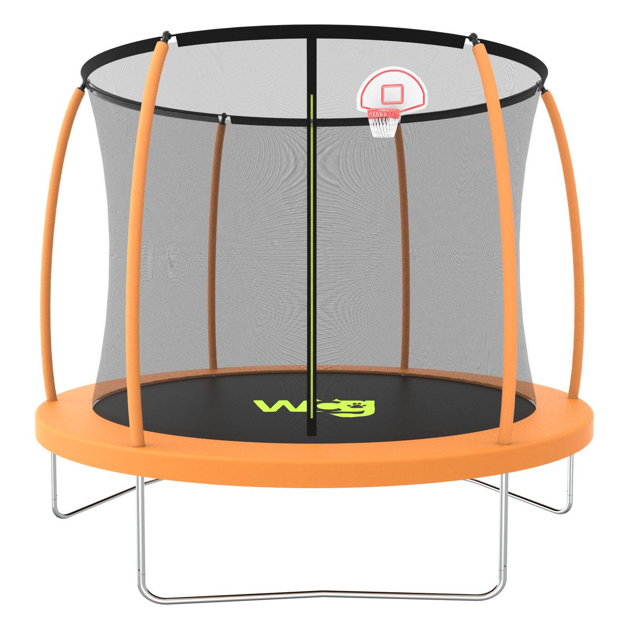 Батут WCG с внутренней защитной сеткой и LED подсветкой 8FT 245 см
