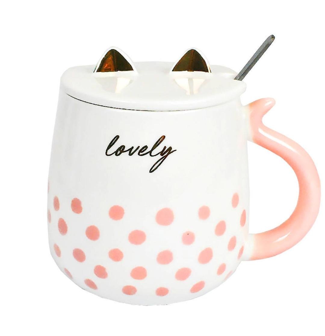 Кружка SNT Cat style з кришкою та ложкою кераміка 460 мл (20625-3) - фото 1 Кружка SNT Cat style з кришкою та ложкою кераміка 460 мл (20625-3) - фото 1