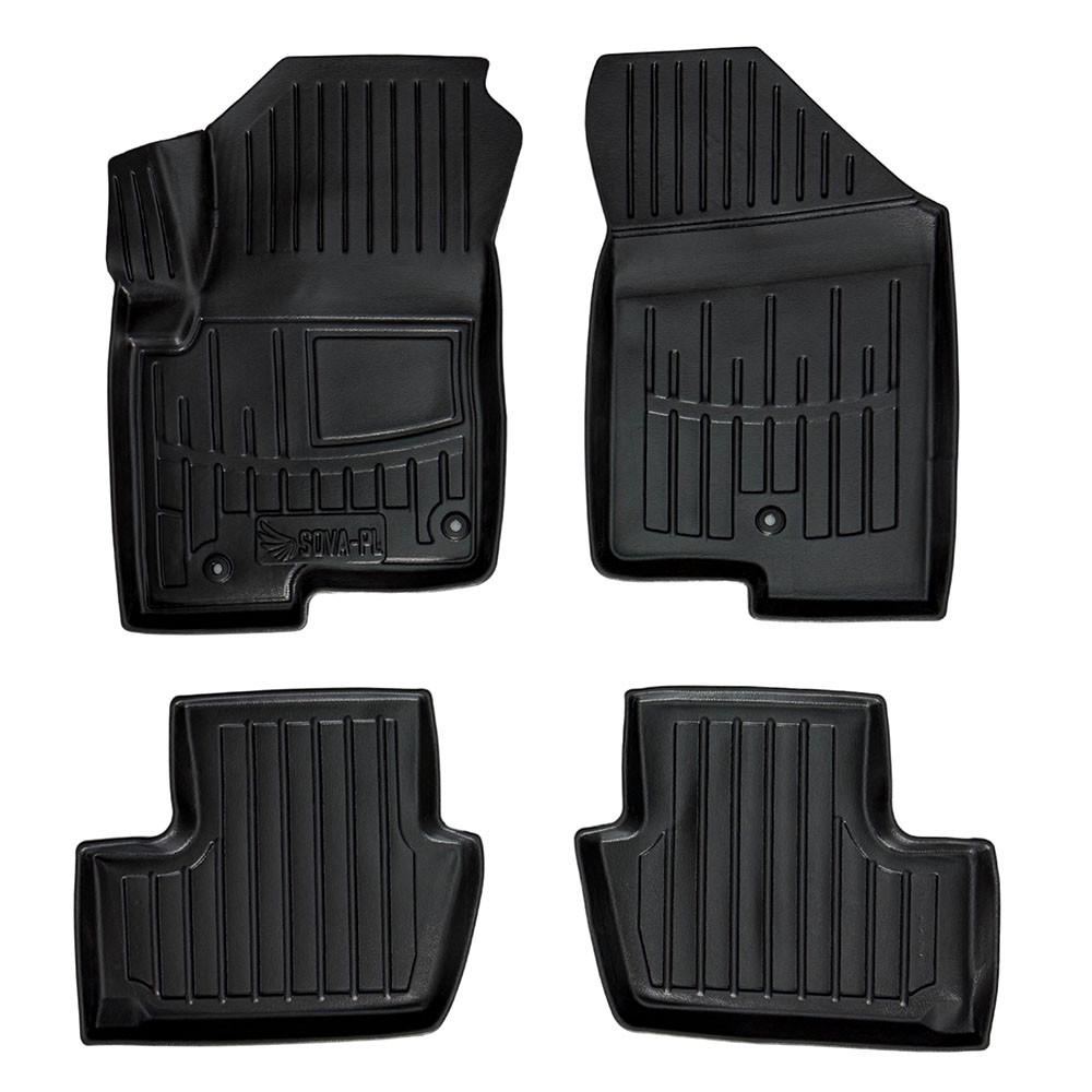 Коврики в салон SOVA-PL для Jeep Compass I/Patriot 2006-2016 резиновые 4 шт. Черный (28800443)