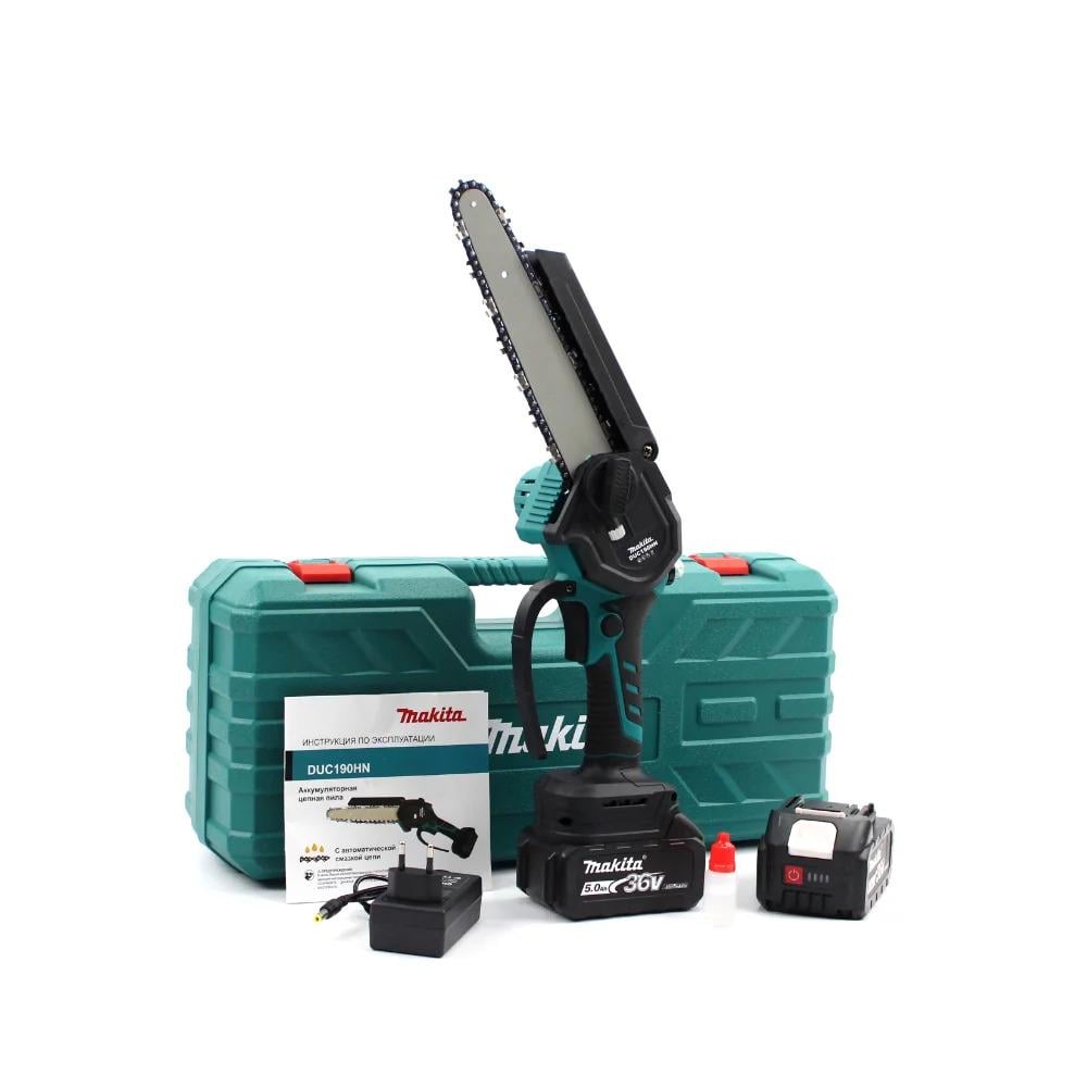 Пила аккумуляторная Makita DUC190HN 36V 5Аh шина 20 см с индикатором заряда Пила аккумуляторная Makita DUC190HN 36V 5Аh шина 20 см с индикатором заряда