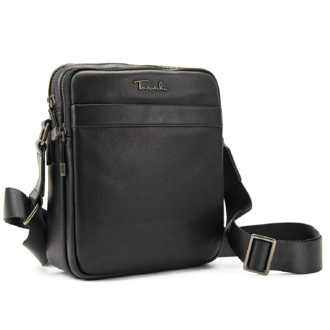 Чоловіча сумка через плече Royal Bag TV-SM8-3040A з натуральної шкіри Чорний (6602)