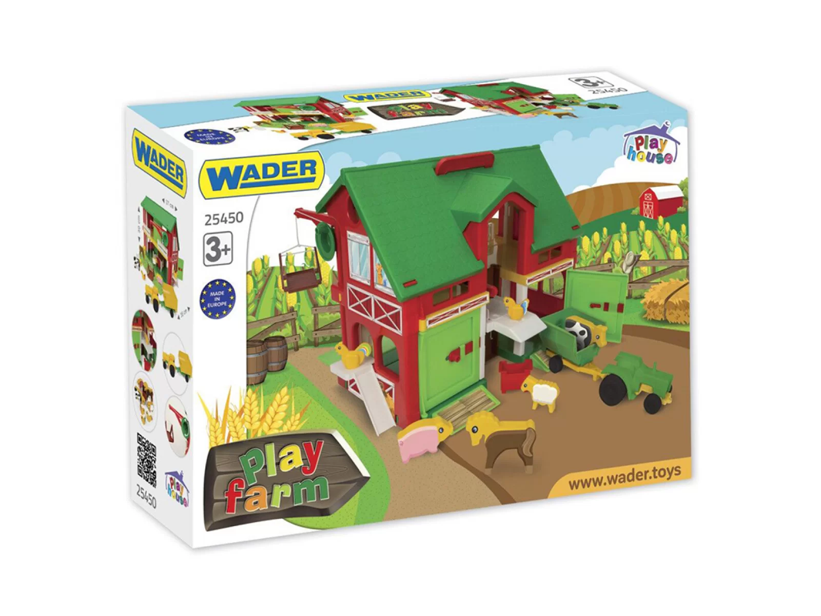 Конструктор Wader Ферма из пластика 35х37х30 см Разноцветный (150-98-25450)