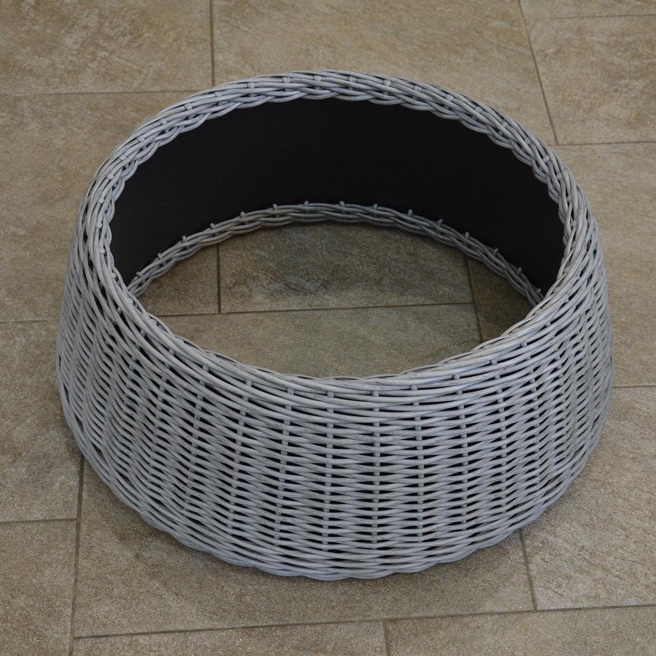 Підставка-спідниця під ялинку плетена зі штучного ротанга/ручної роботи XL Сірий (23296113) - фото 2