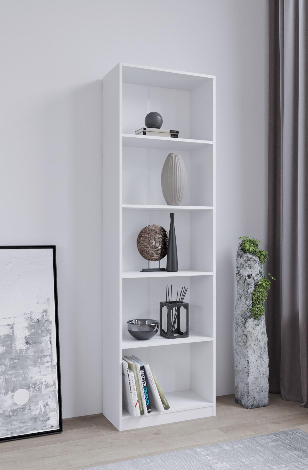 Стелаж підлоговий MEBLIBUD MODERN 200х60х30 см Білий - фото 2 Стелаж підлоговий MEBLIBUD MODERN 200х60х30 см Білий - фото 2