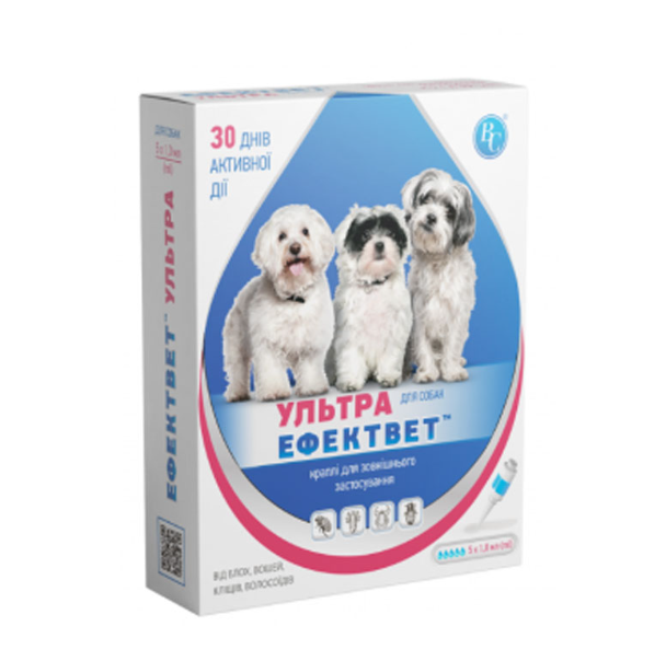 Краплі для собак Ефектвет Ультра протипаразитарні 1 мл (00000006873)