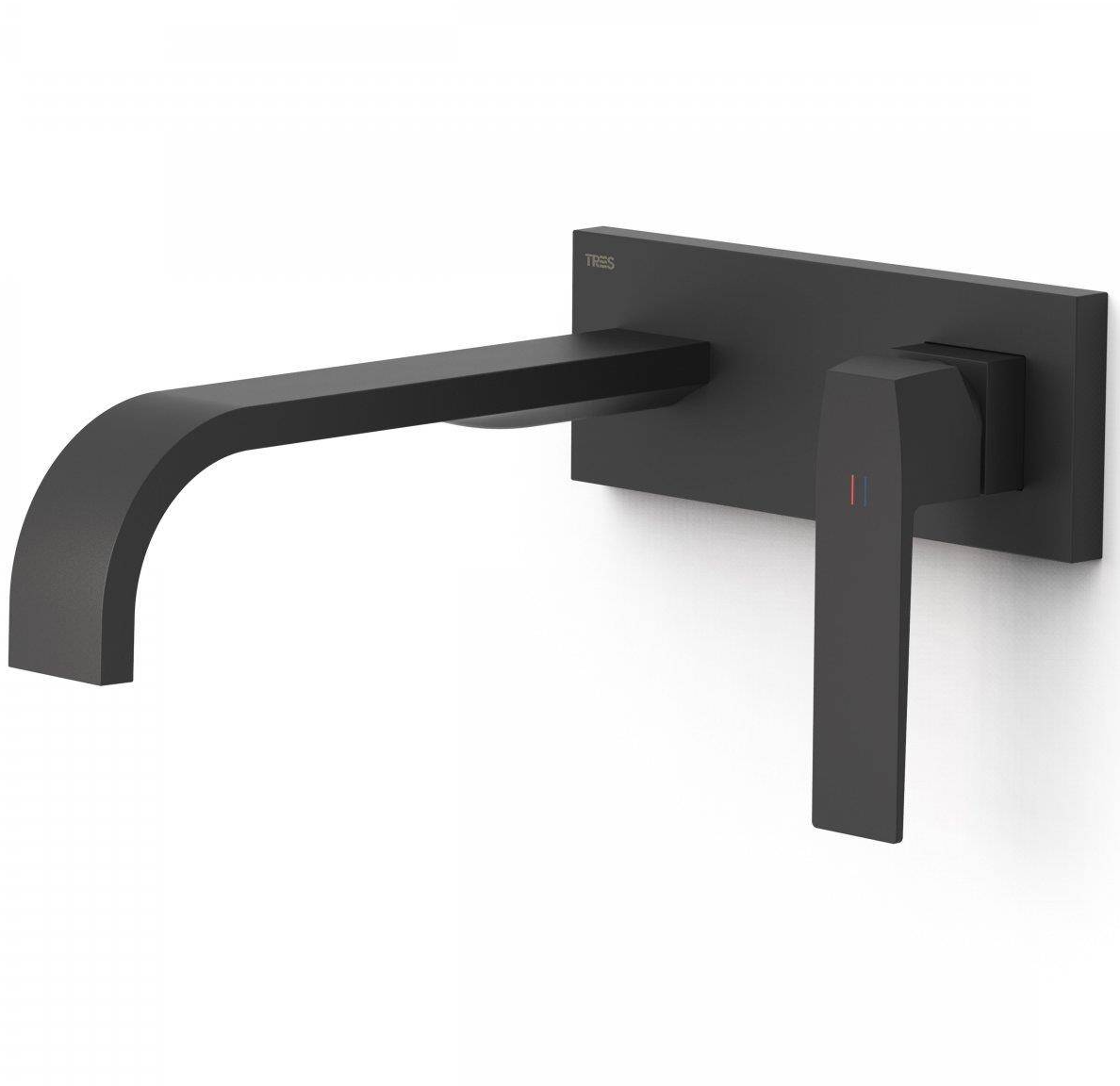 Смеситель для умывальника Tres Slim Exclusive 20230014NM настенный однорычажный Черный (147793)