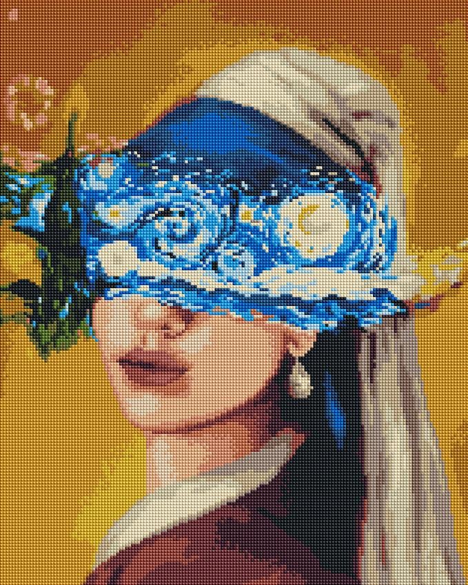 Алмазна вишивка Brushme Погляд у зіркову ніч 40x50 см (DBS0040) Алмазна вишивка Brushme Погляд у зіркову ніч 40x50 см (DBS0040)