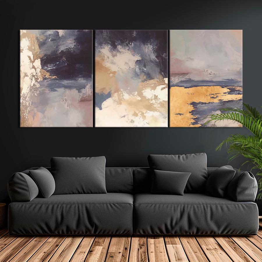 Картина на холсте Абстракция грозовое небо 156x67 см (V67-3_L) - фото 2 Картина на холсте Абстракция грозовое небо 156x67 см (V67-3_L) - фото 2