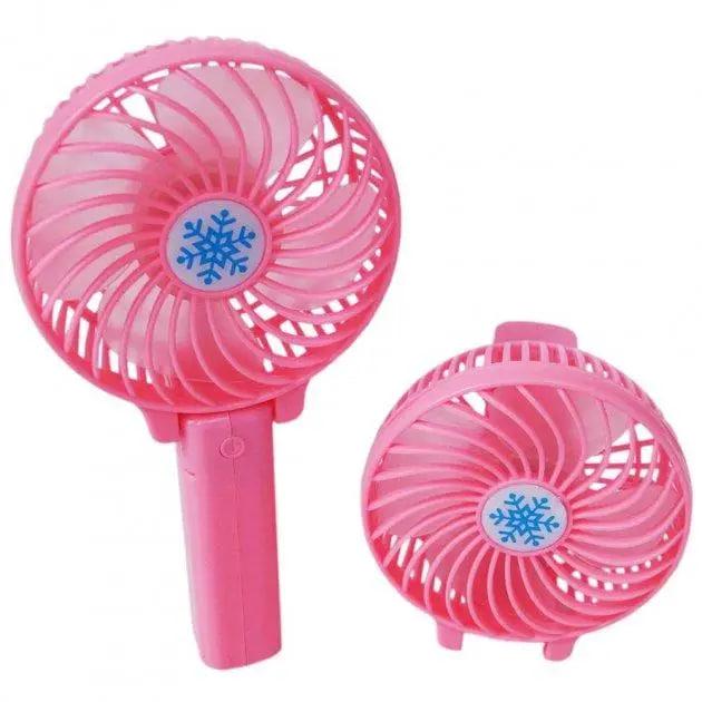 Вентилятор портативный Handy Mini Fan 18650 Розовый (200713 - 5) - фото 2