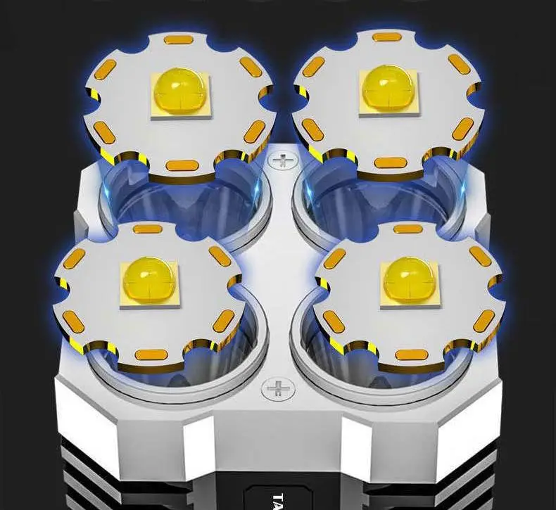 Фонарь ручной X509/L-S03-4LED 3030+COB пластик Черный (X509) - фото 6