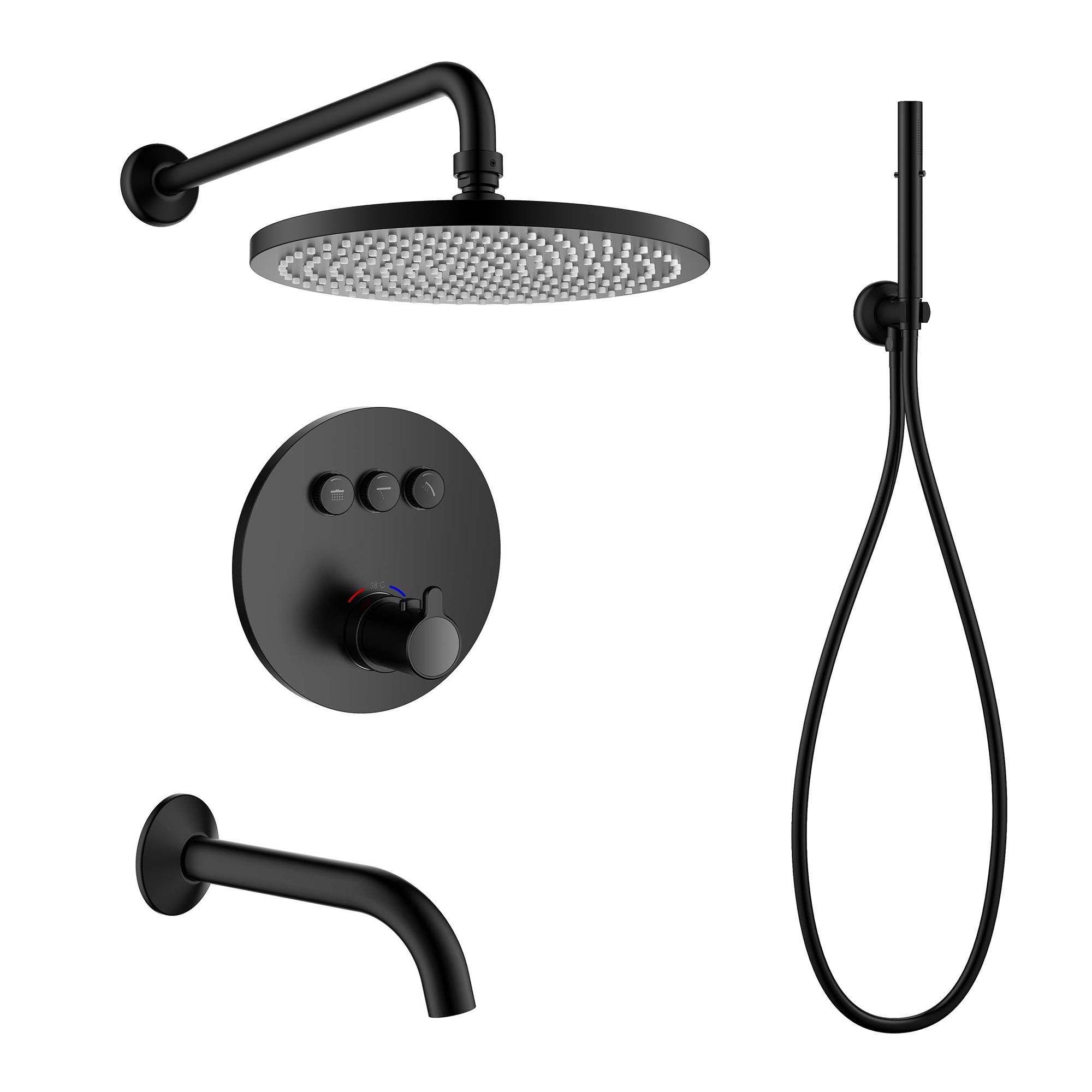 Душевая система скрытого типа Imprese Smart Click ZMK101901227 Черный (160286)