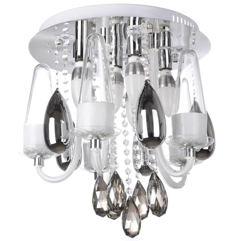 Люстра Brille BCL-463S/6 E14 с подсветкой музыкальная и пультом ДУ