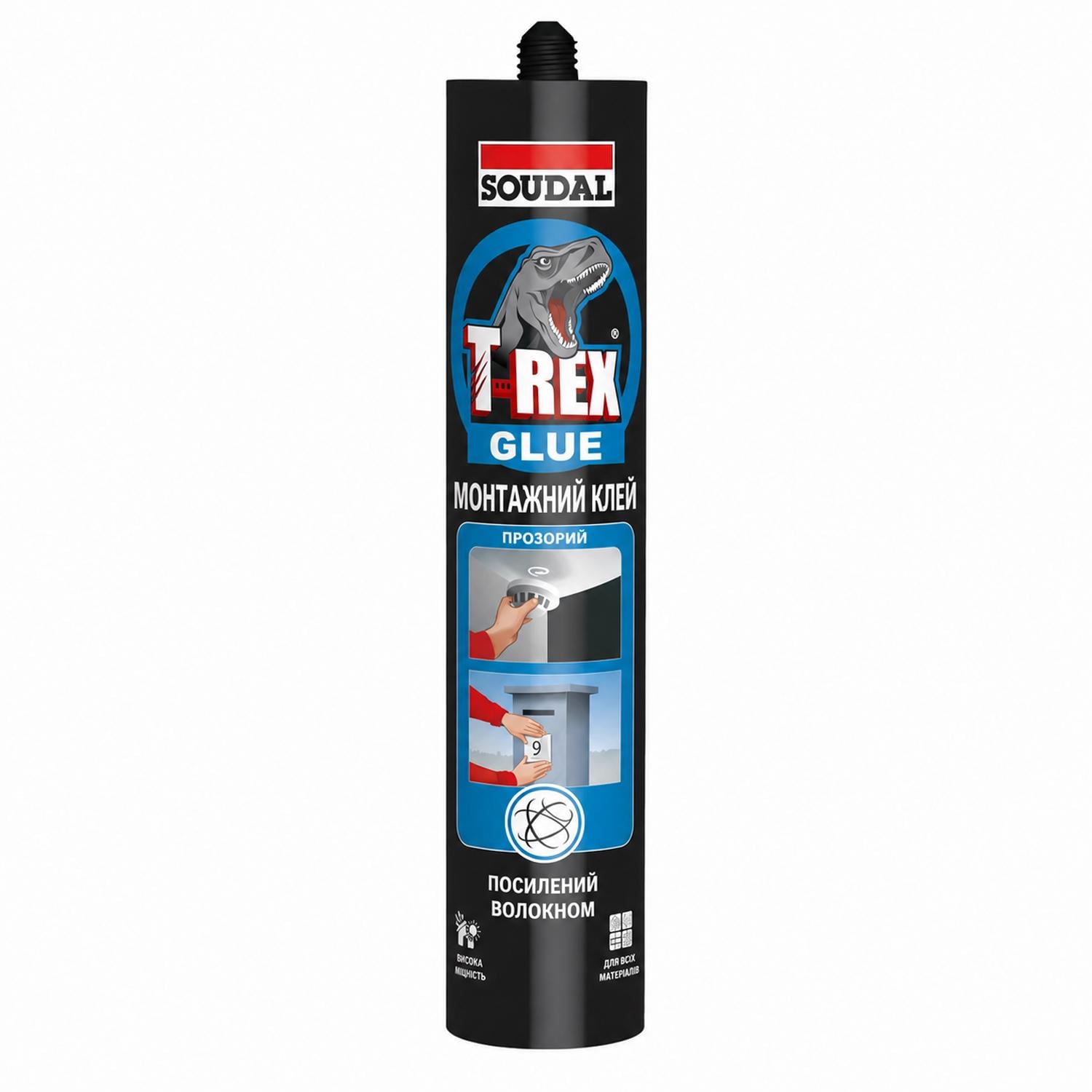 Клей монтажный Soudal T-REX 310 г Бесцветный 3 шт. (000030000098000100) Клей монтажный Soudal T-REX 310 г Бесцветный 3 шт. (000030000098000100)