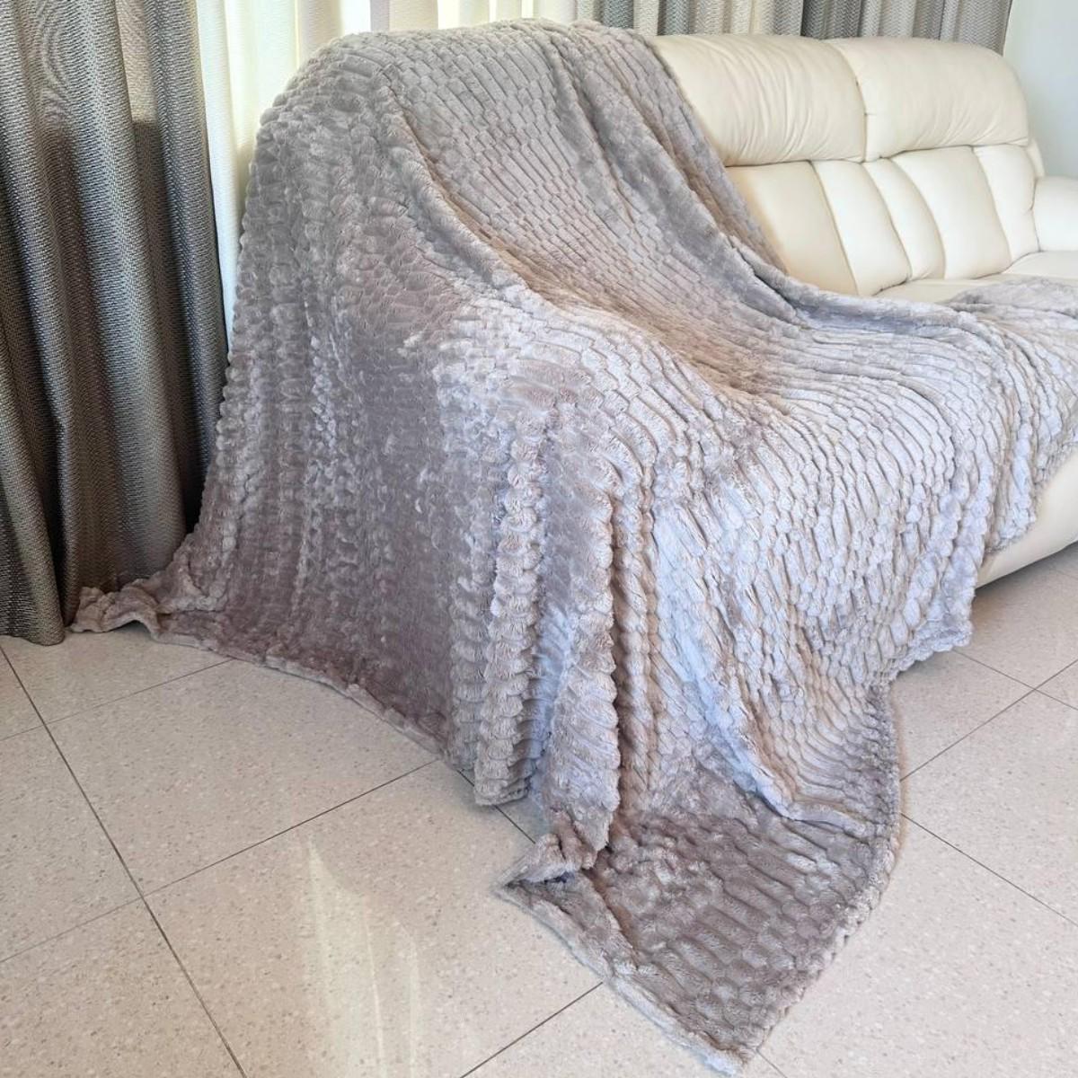 Плед Koloco Шарпей 3D євро 200х230 см Бежевий (41110) - фото 4 Плед Koloco Шарпей 3D євро 200х230 см Бежевий (41110) - фото 4