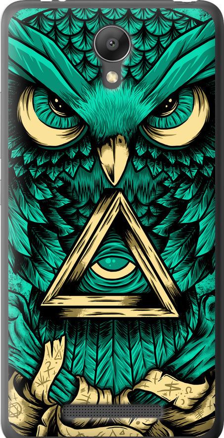 Чехол на Xiaomi Redmi Note 2 Сова Арт-тату (3971t-96-42517)