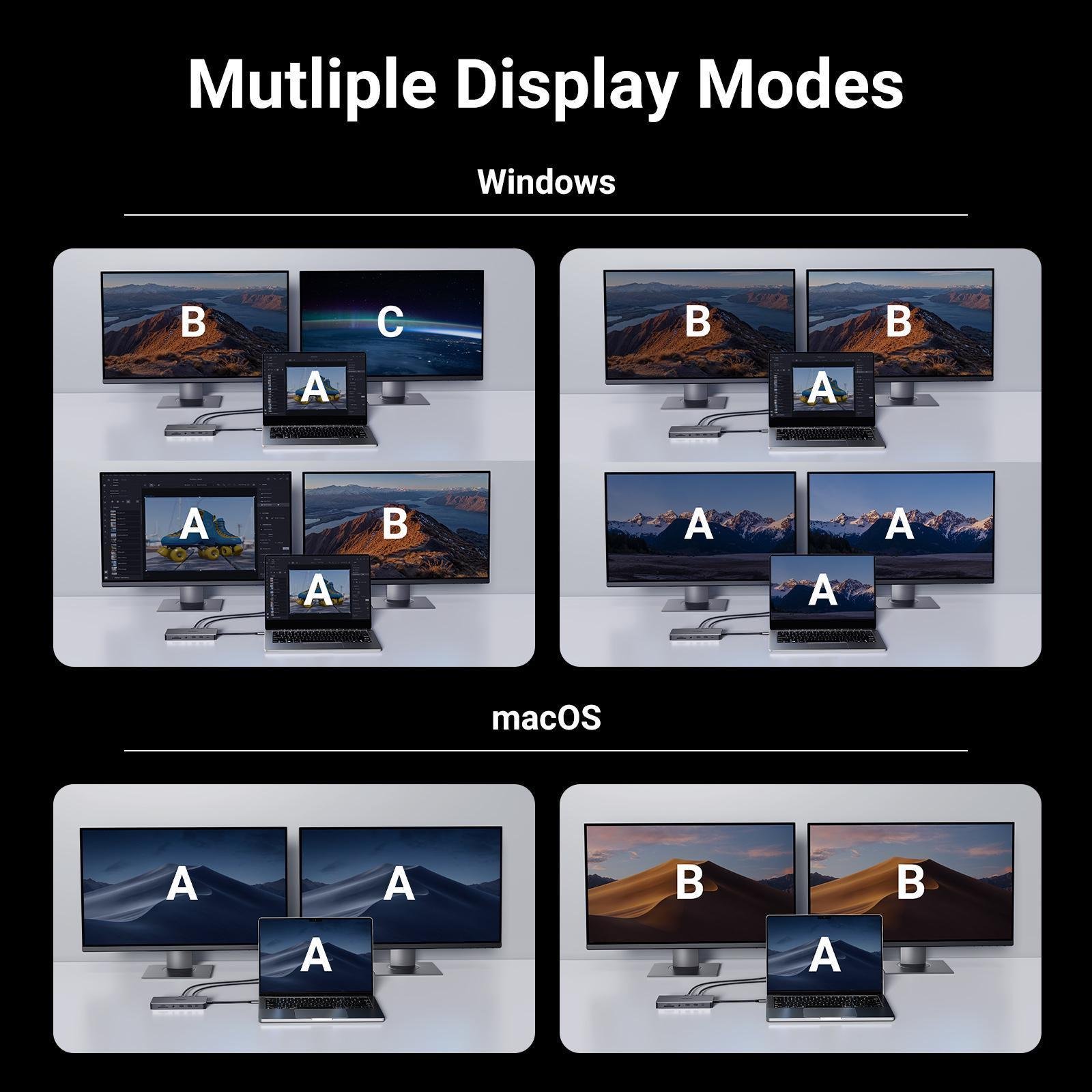 Док-станция USB-C Ugreen 30 см HDMI 8K Серый (15965) - фото 4 Док-станция USB-C Ugreen 30 см HDMI 8K Серый (15965) - фото 4