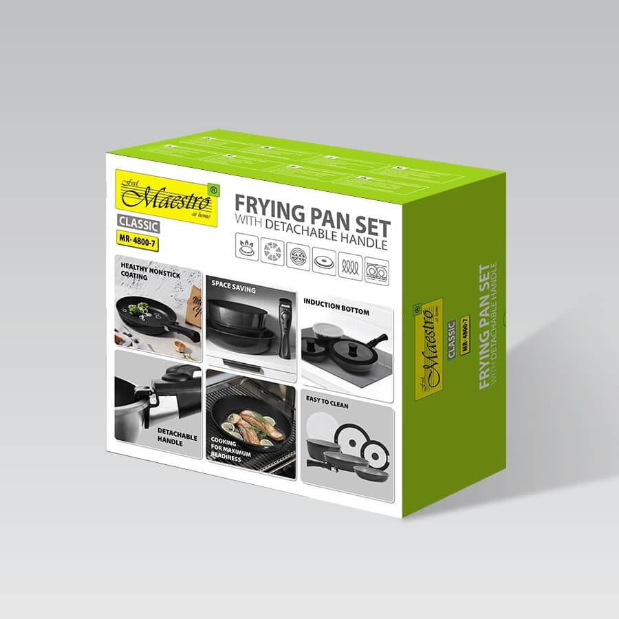 Набор сковородок индукционный Maestro MR-4800-7 со съемной ручкой 7 пр. (33050737)