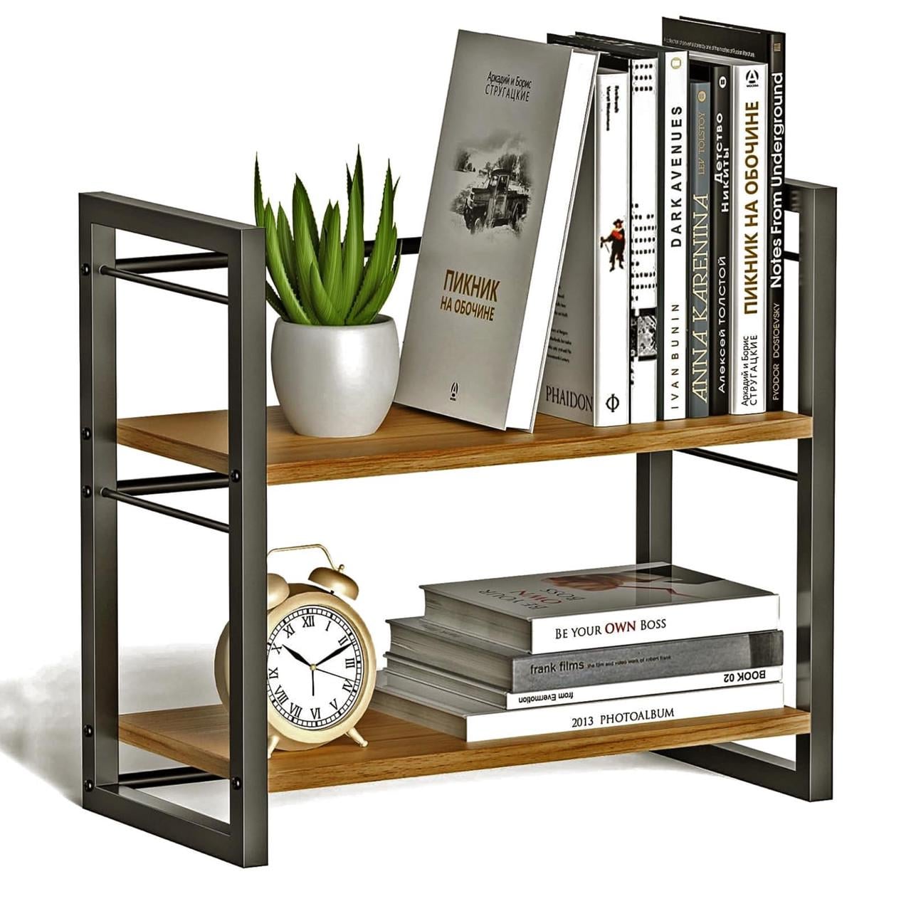 Полка книжная настольная из дерева Деглис Венге/Сиена (КПА-03301205)