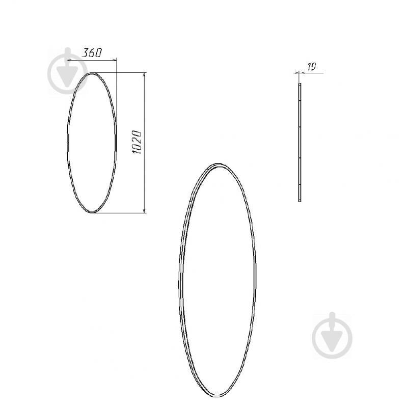 Зеркало KOMPANIT 1 Дуб - фото 2